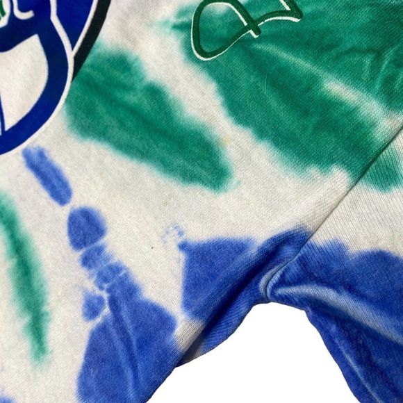 Vintage Seattle Seahawks T Shirt Deadstock Medium Tie Dye NWT Springs Galloway - Picture 6 of 8